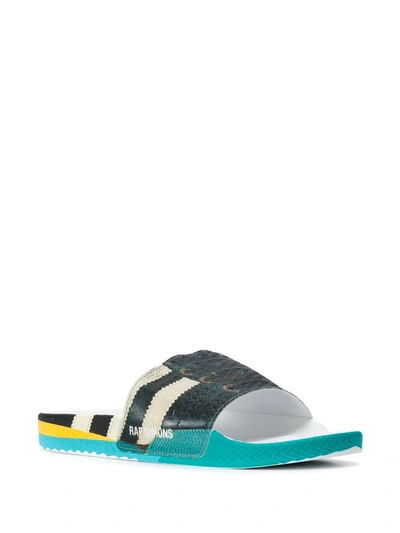 ADIDAS BY RAF SIMONS FAUX LACE-UP SLIDES - 白色