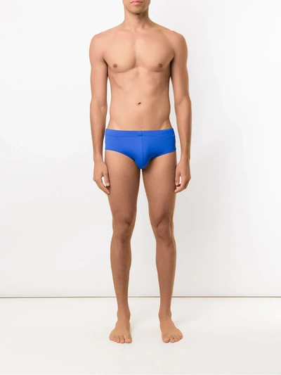 Amir Slama Plain Trunks In Blue