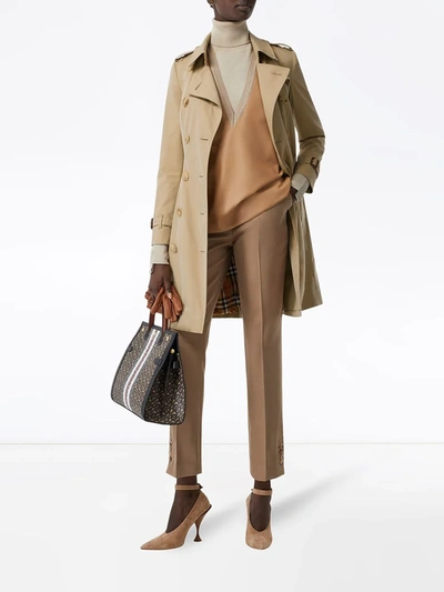 Shop Burberry Chelsea Heritage Double-breasted Trench Coat In Neutrals