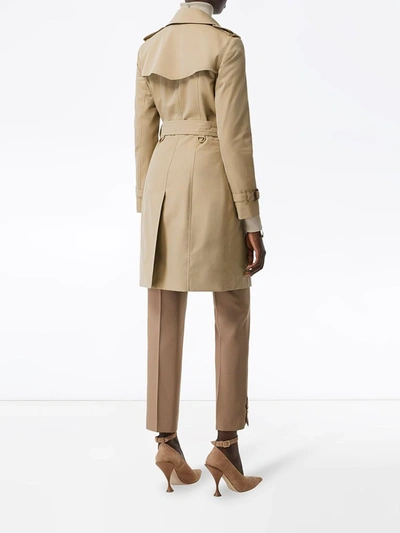 Shop Burberry Chelsea Heritage Double-breasted Trench Coat In Neutrals