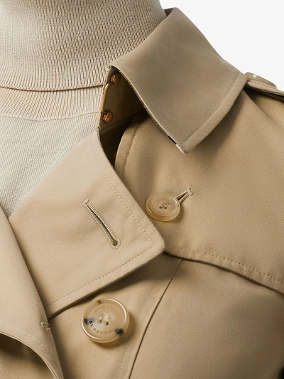 Shop Burberry Chelsea Heritage Double-breasted Trench Coat In Neutrals
