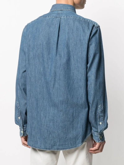 Polo Ralph Lauren Denim Sport Shirt In Blue