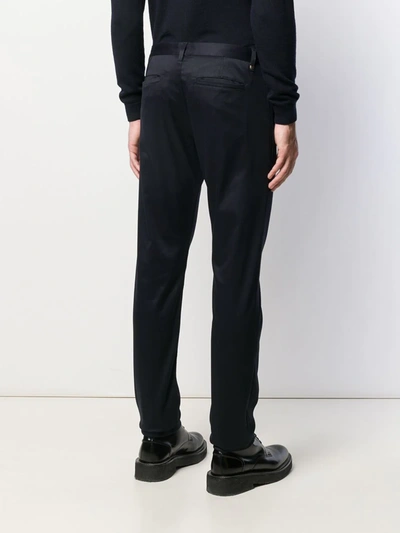 Shop Saint Laurent Slim-fit Tailored Chino Trousers In Blue