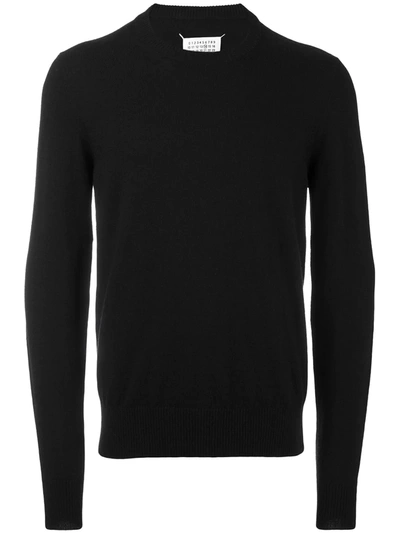 Shop Maison Margiela Elbow Patch Sweater In Black