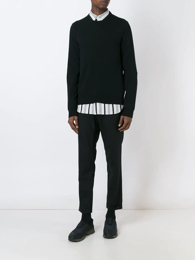 Shop Maison Margiela Elbow Patch Sweater In Black