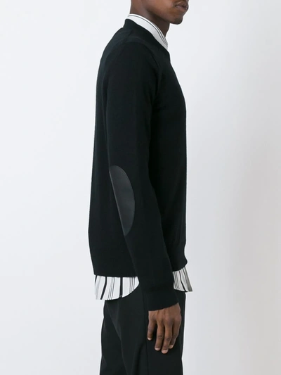 Shop Maison Margiela Elbow Patch Sweater In Black