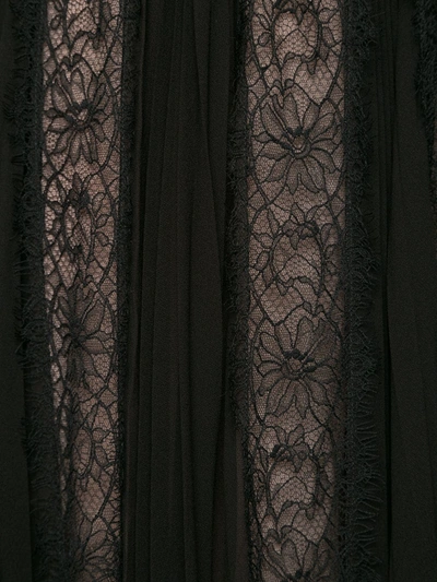 Shop Giambattista Valli Flared Silk Dress In Black