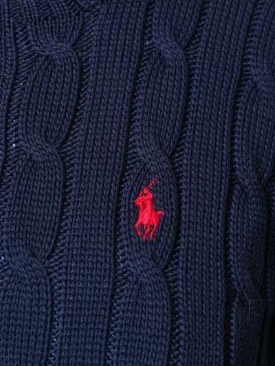 Shop Ralph Lauren Julianna Logo-embroidered Jumper In Blue