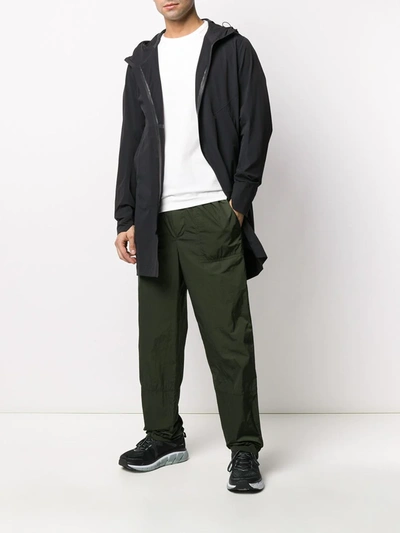 Shop Moncler Relaxed Straight-leg Trousers In Green