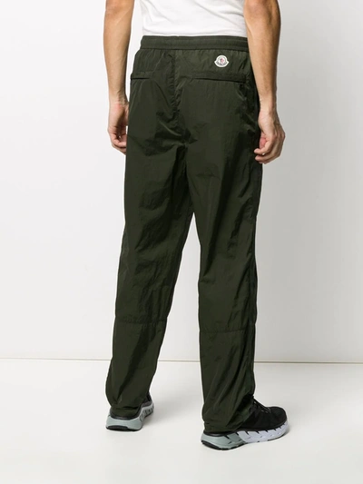 Shop Moncler Relaxed Straight-leg Trousers In Green