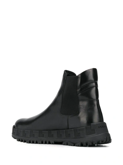 Shop Versace Greca Rhegis Boots In Black