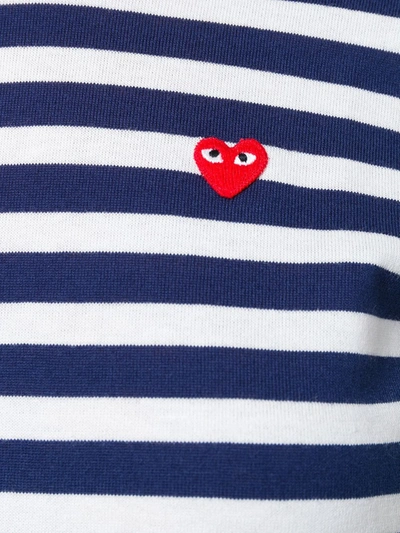 Comme Des Garçons Play Long Sleeved T-shirt In White