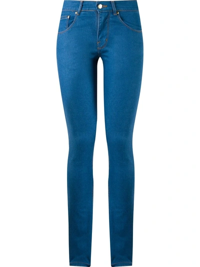 Shop Amapô Five Pocket Skinny Jeans In Blue