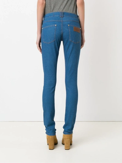 Shop Amapô Five Pocket Skinny Jeans In Blue