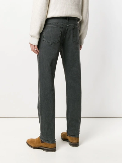 Shop Apc Straight Leg Jeans In Grey