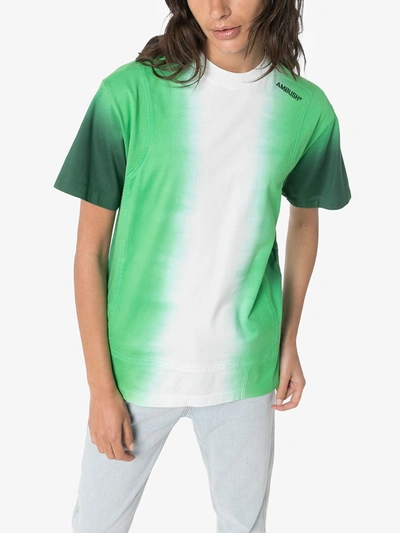 Shop Ambush Logo-print Tie-dye T-shirt In Green