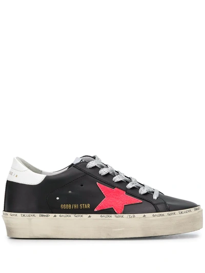 Shop Golden Goose Hi Star Low-top Sneakers In 90166 Black/pink/white