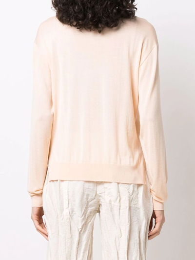 Shop Jil Sander Crew-neck Knit Jumper In Rosa