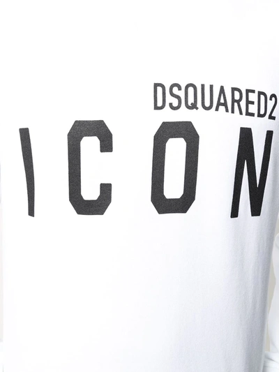 Shop Dsquared2 Icon Crew Neck Sweatshirt In White