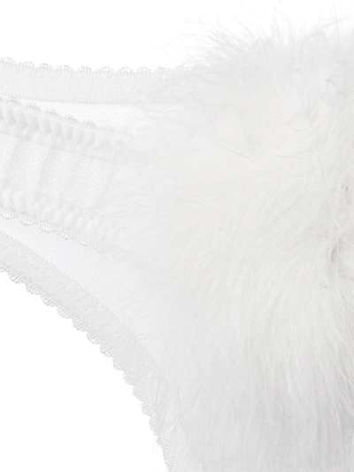 Gilda & Pearl Diana Georgette Pompom Thong In White