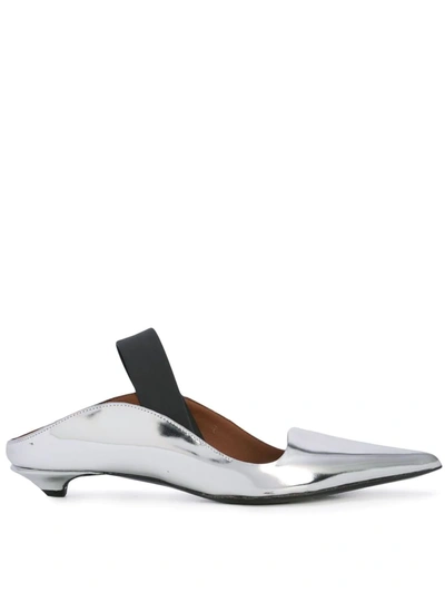 Shop Proenza Schouler Slingback Wave Pumps In Metallic