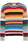 GUCCI Striped Cashmere And Wool-Blend Sweater