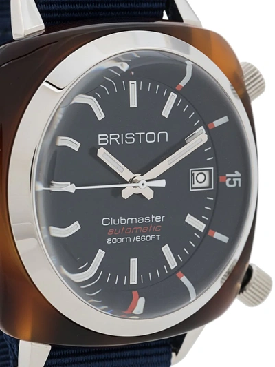 Shop Briston Watches Clubmaster Diver 42mm In Blue