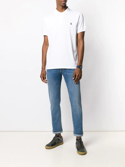 Polo Ralph Lauren Embroidered Logo Short-sleeve Polo Shirt In White