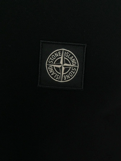 Shop Stone Island Polo Shirt In Black