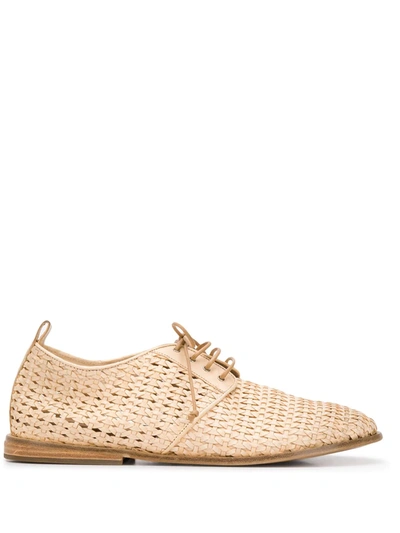 Shop Marsèll Woven Derby Shoes In Neutrals