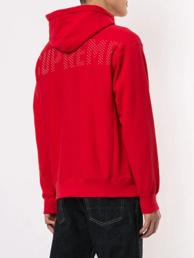 Shop Supreme Hooded Sweatshirt In Red/white