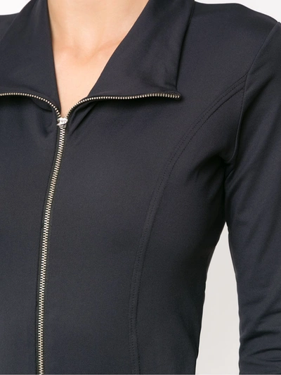 Amir Slama Zip Bodysuit In Black
