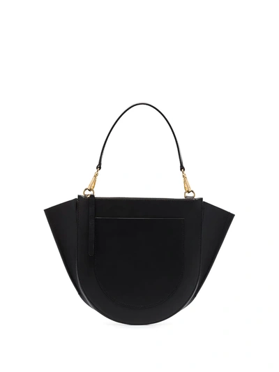 Wandler Hortensia Mini Smooth Leather Shoulder Bag In Black