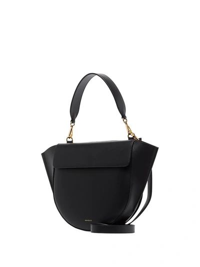 Wandler Hortensia Mini Smooth Leather Shoulder Bag In Black