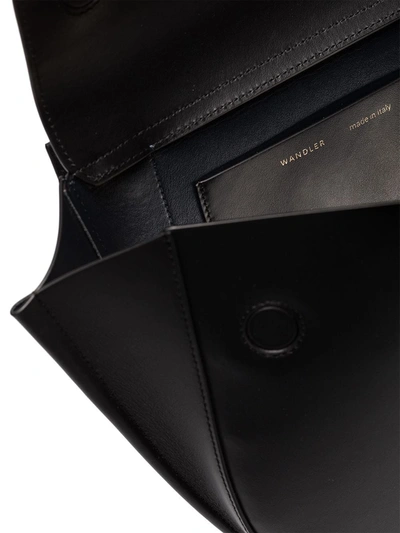 Wandler Hortensia Mini Smooth Leather Shoulder Bag In Black