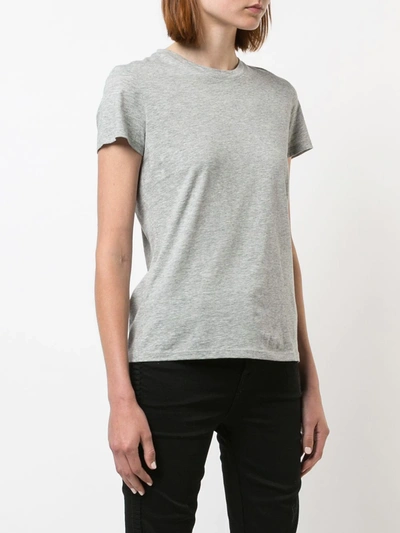 Vince Essential Crewneck Pima Cotton T-shirt In Grey