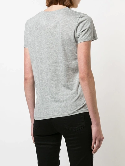 Shop Vince Mélange-effect Cotton T-shirt In Grey