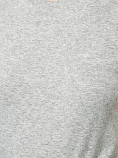 Shop Vince Mélange-effect Cotton T-shirt In Grey