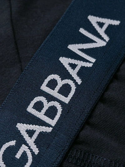 Shop Dolce & Gabbana Brando Logo-waistband Briefs In Blue