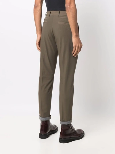 Shop Pt01 Slim-fit Chino Trousers In Grün