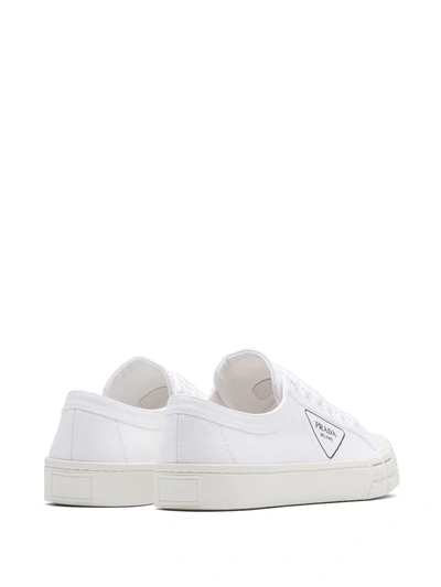 Shop Prada Wheel Low-top Sneakers In White