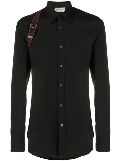 Shop Alexander Mcqueen Logo Brace Detail Shirt In Black