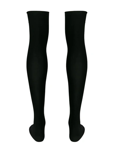Maison Close Cut And Curled Stockings In Black