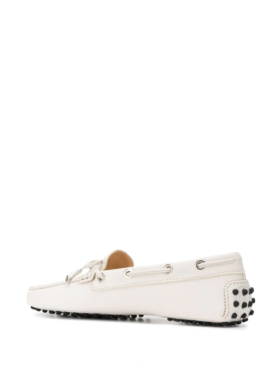 Shop Tod's Gommino Driving Shoes In White