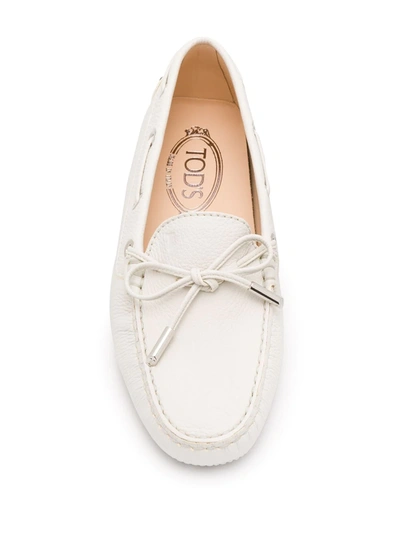 Shop Tod's Gommino Driving Shoes In White