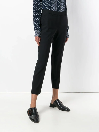 Shop Theory Slim-fit Cropped Trousers In Black