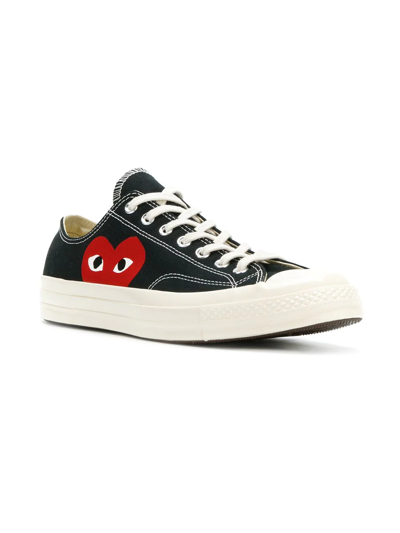 Shop Comme Des Garçons Play X  Chuck 70 Ox "half Heart Black" Sneakers