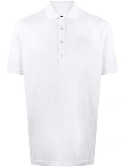 Shop Dolce & Gabbana Embroidered Dg Logo Polo Shirt In White