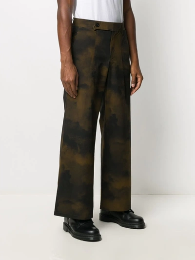 Shop A-cold-wall* Terrain Print Trousers In Green
