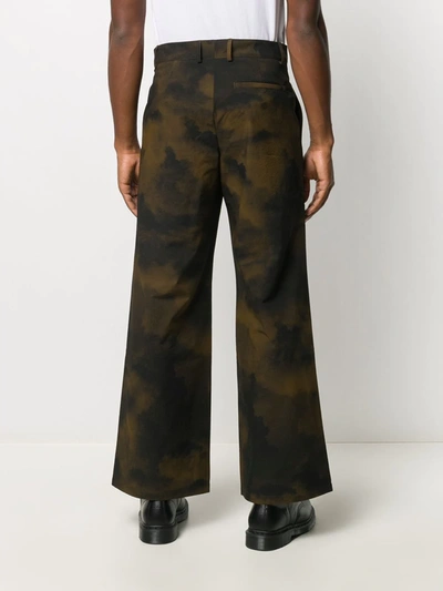 Shop A-cold-wall* Terrain Print Trousers In Green